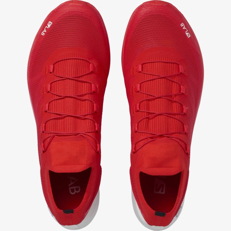Chaussure Trail Salomon S/LAB SENSE 8 Rouge/Blanche Femme | ETY-7843276